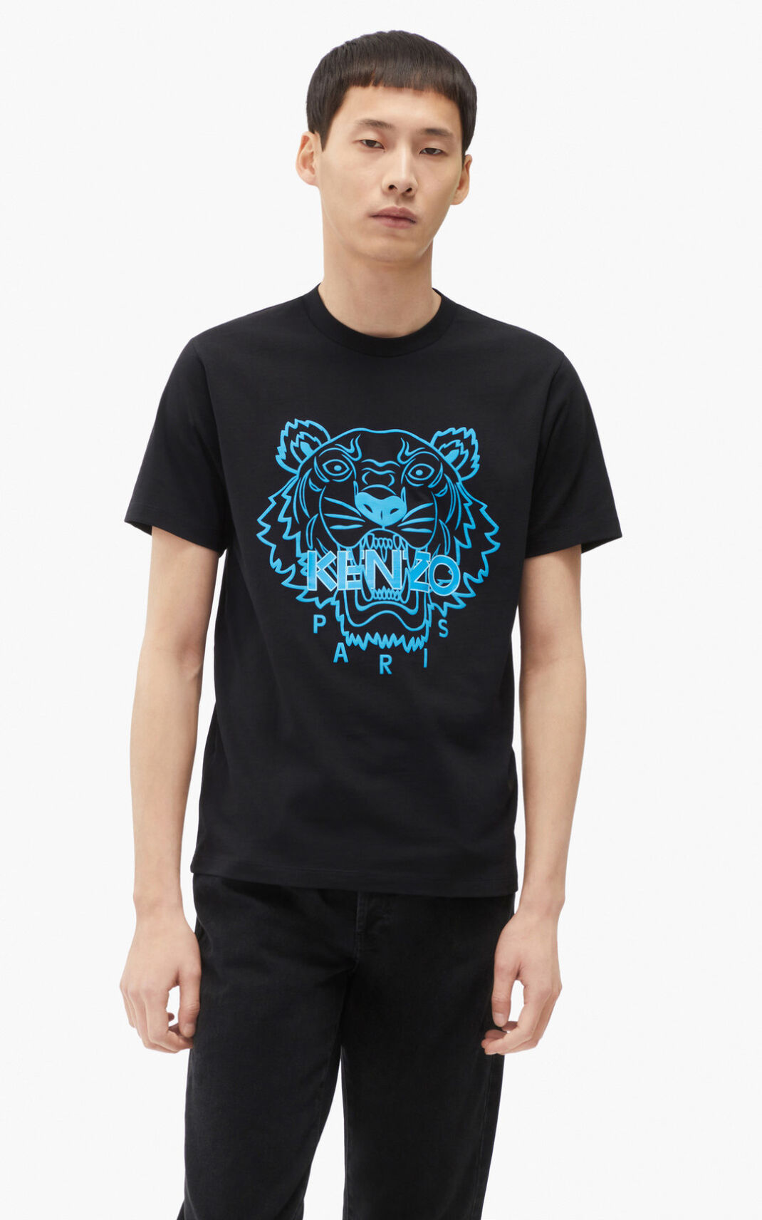 Kenzo 虎 Tシャツ メンズ 黒 - OKSBXG049